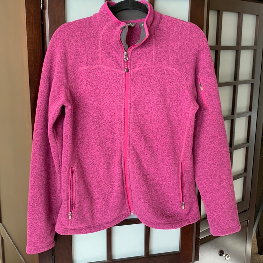 Eddie Bauer zip up cozy jacket
